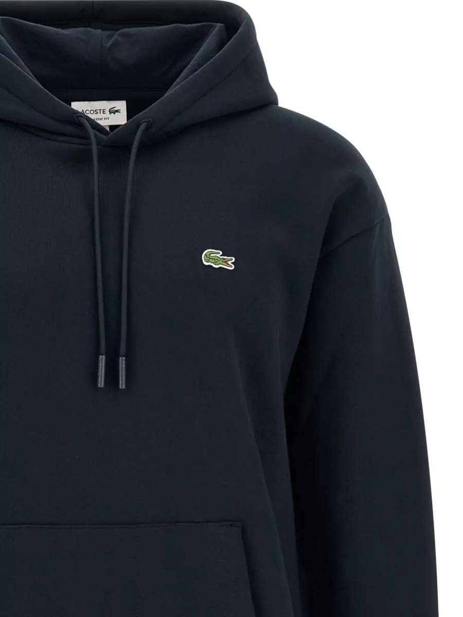 Lacoste Cotton Blend Relaxed Fit Hoodie
