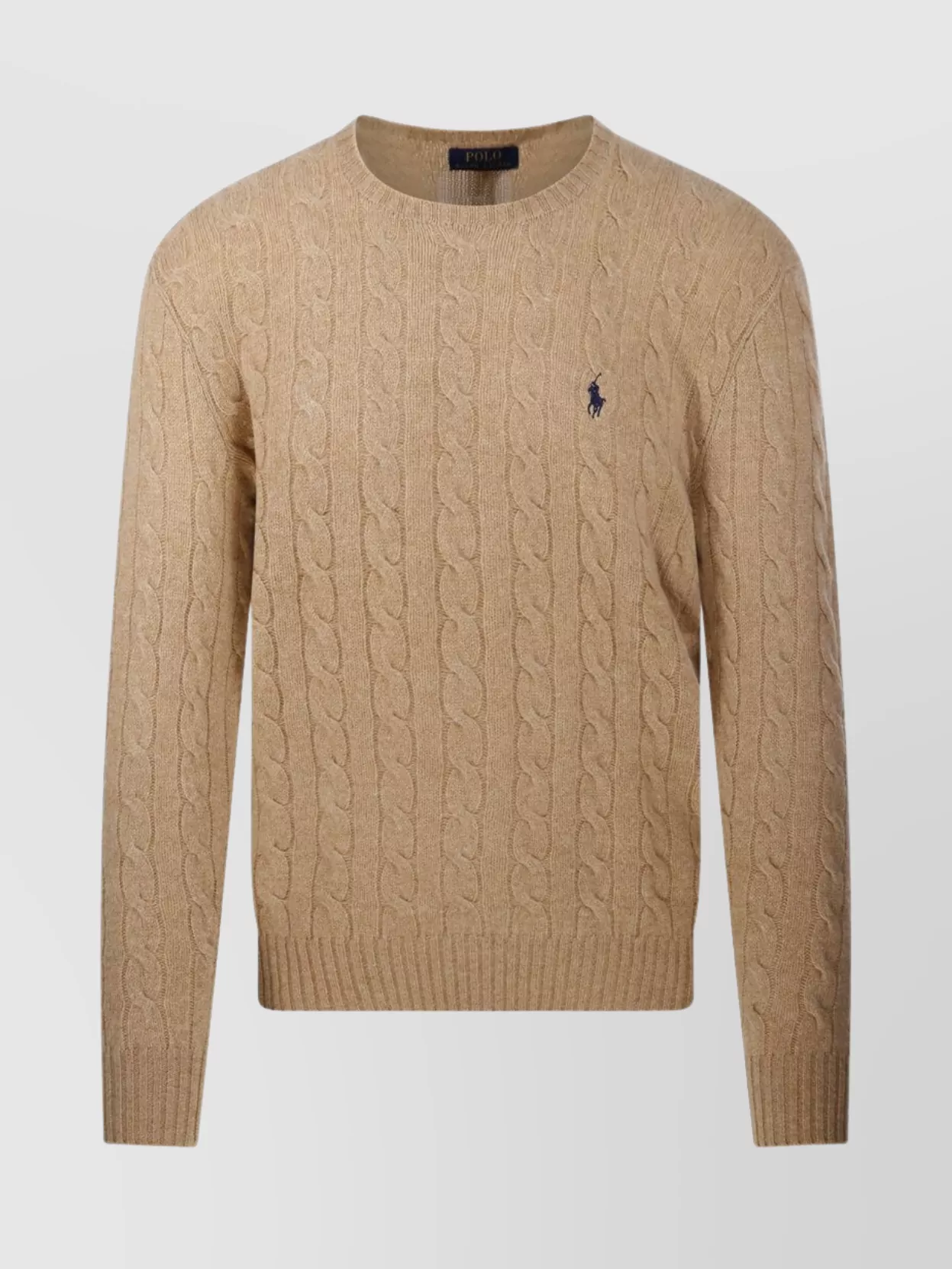 Ralph Lauren cable-knit wool-cashmere crewneck sweater