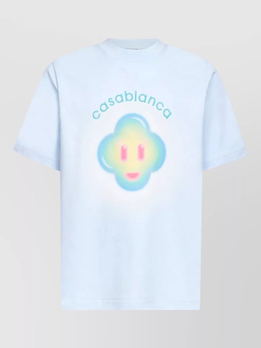 Casablanca Ribbed crew neck short sleeve t-shirt