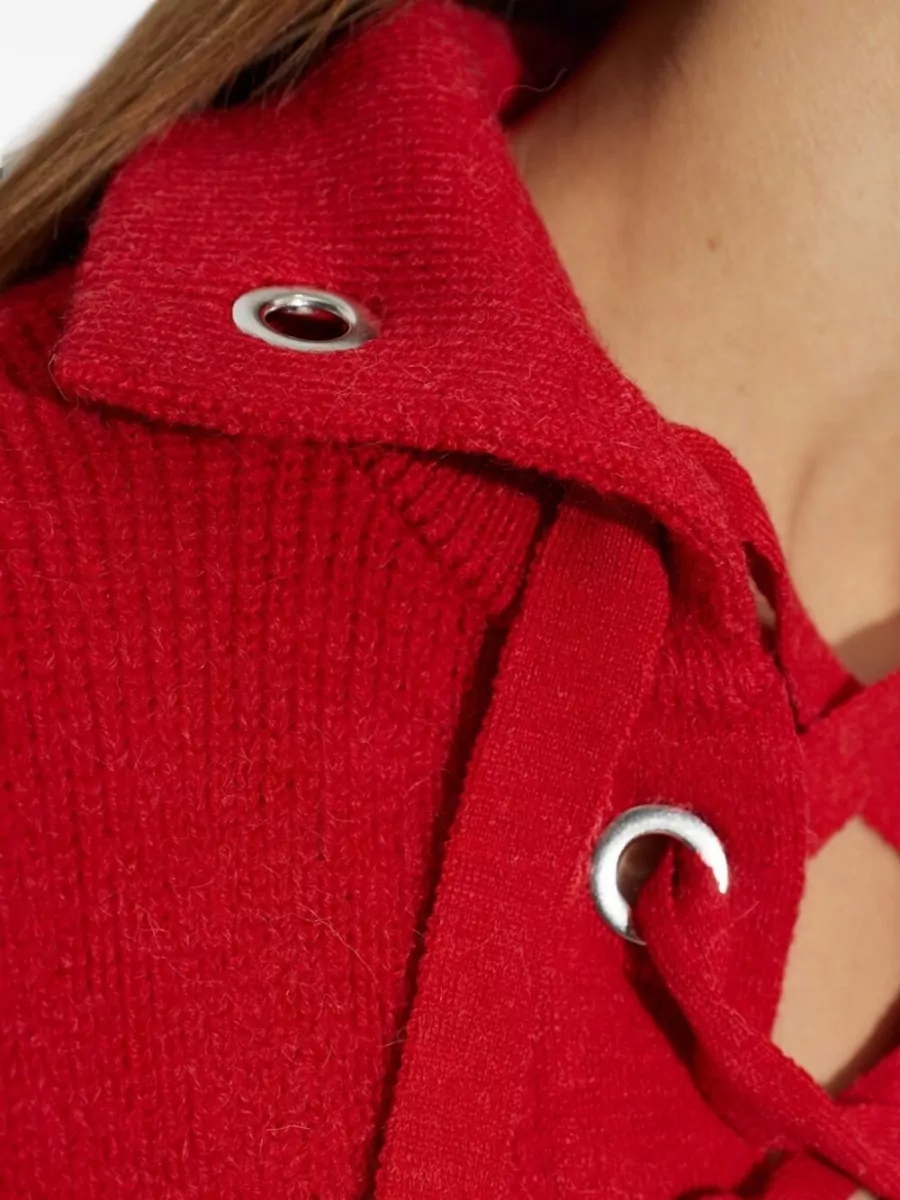 Isabel Marant Lace-up v-neck wool jumper