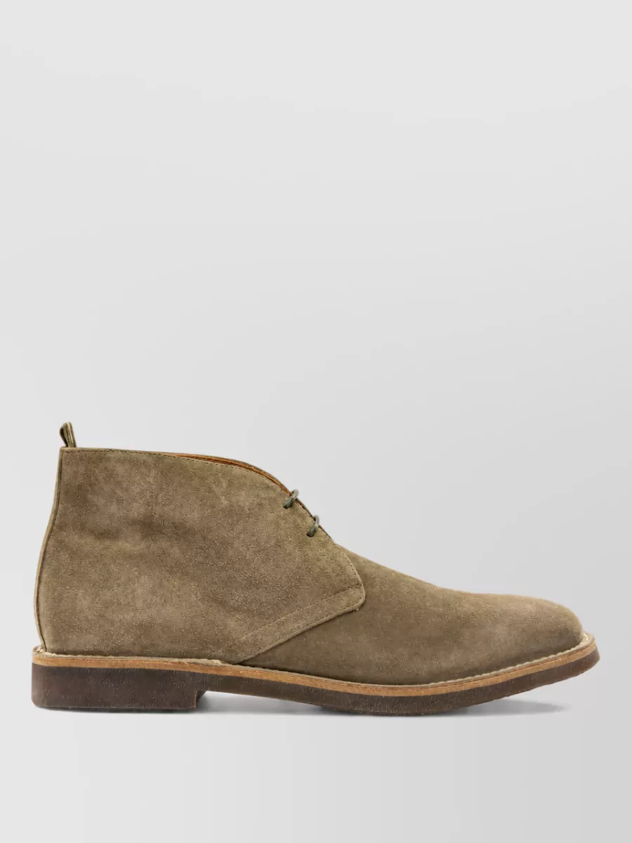 Officine Creative Suede Leather Brogue Chukka Boots