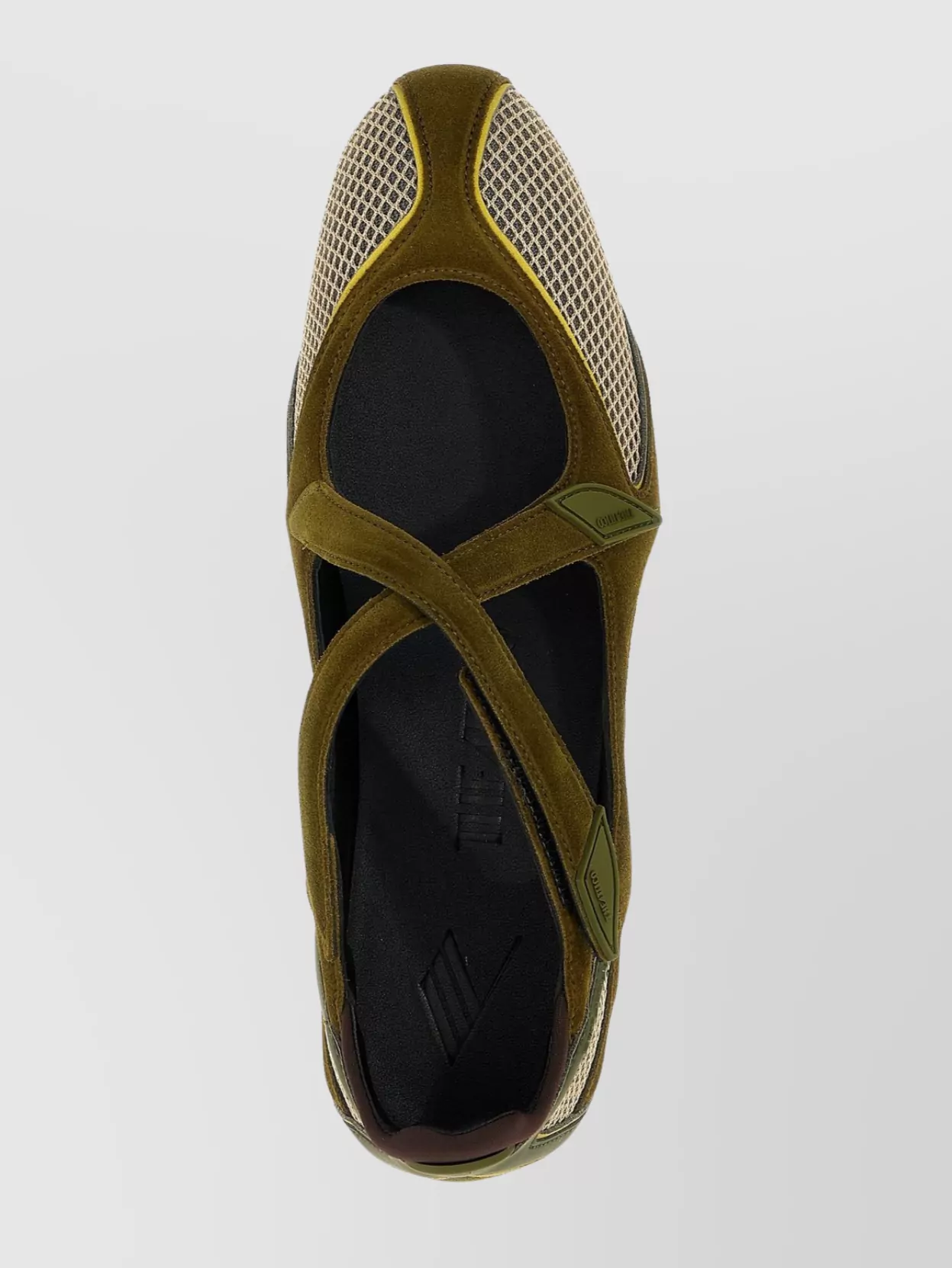 Attico Floor 01 Mesh And Suede Ballerinas Flat