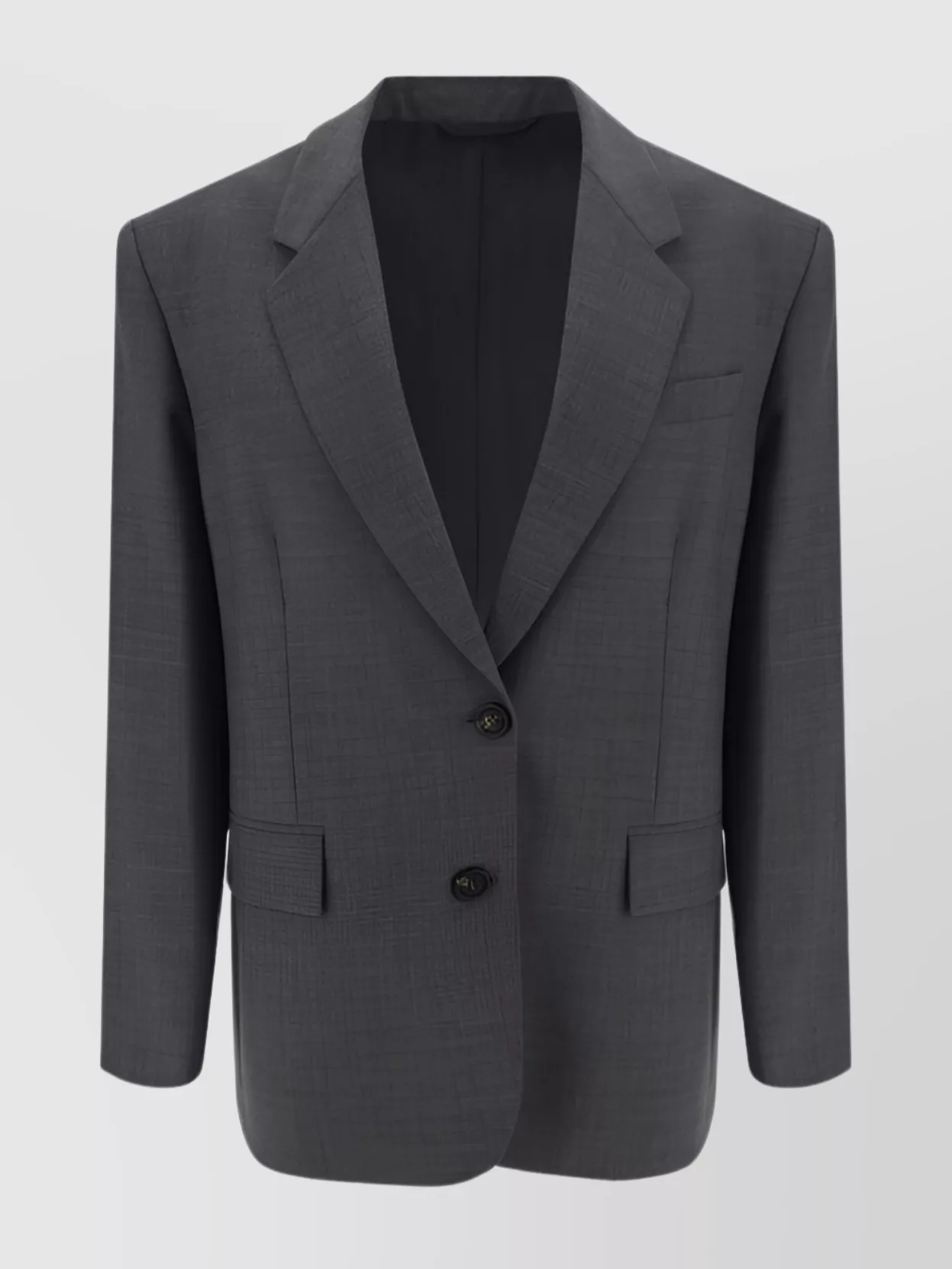 Shop Brunello Cucinelli Structured Wool Blazer Jacket With Back Vent