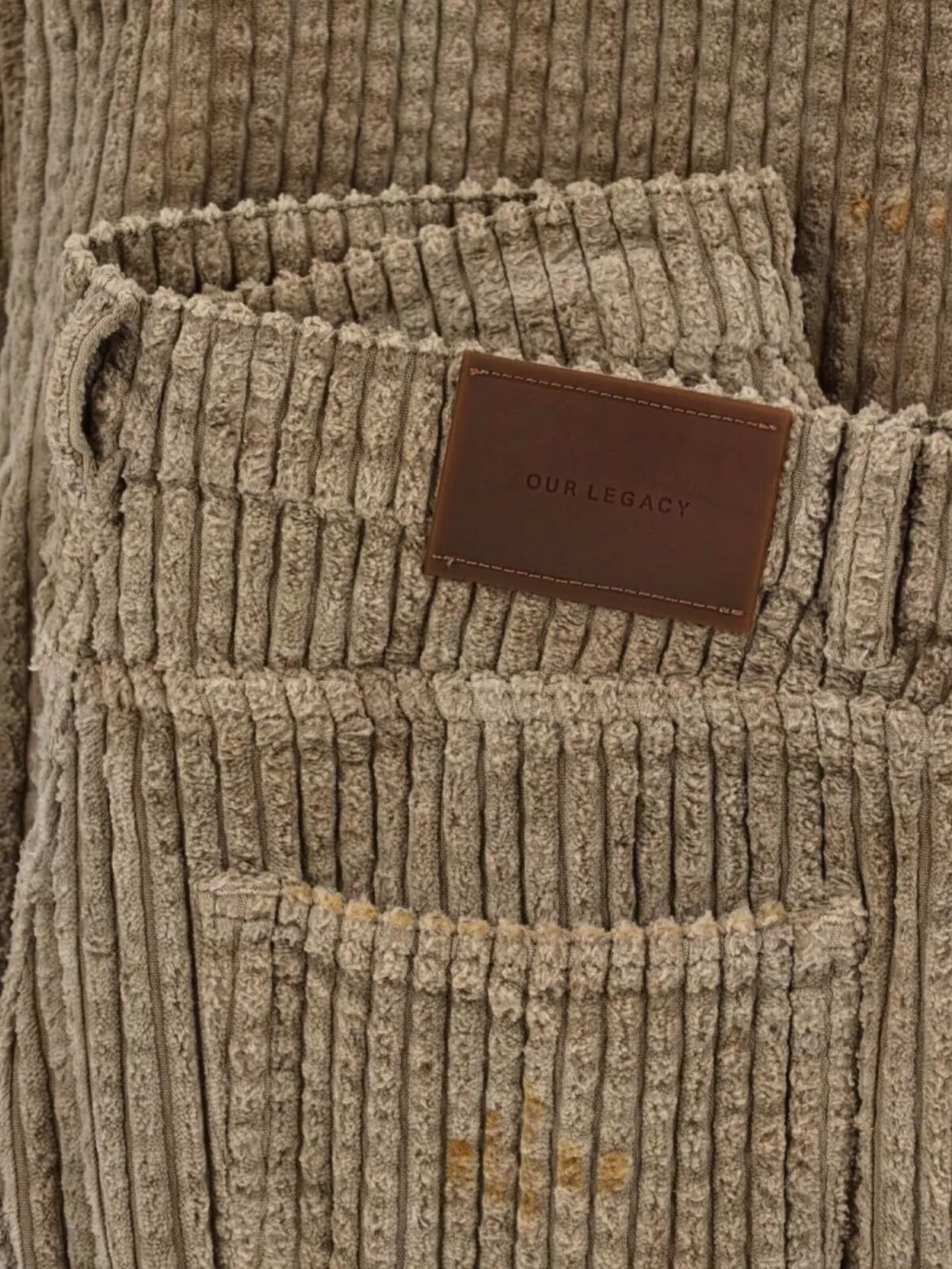 Our Legacy Straight Leg Corduroy Trousers And Pockets