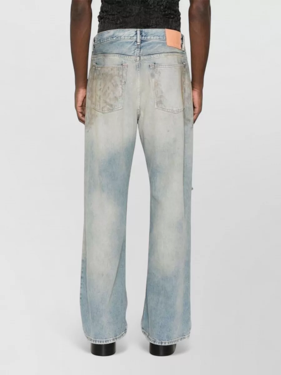 Acne Studios Denim Cotton Trousers Belt Loops Five Pockets