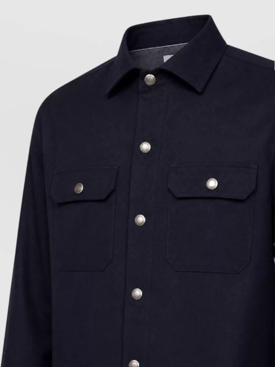 Brunello Cucinelli Wool Flannel Shirt Jacket