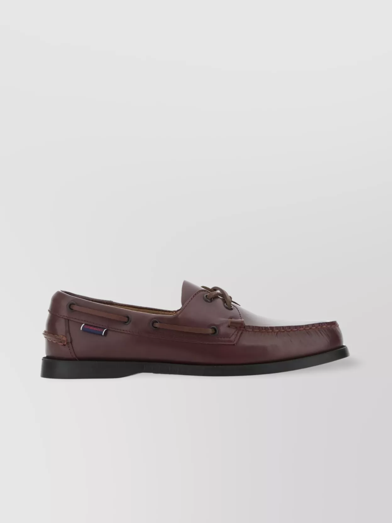 Shop Sebago Artisanal Stitched Loafers With Contrast Sole In Brown