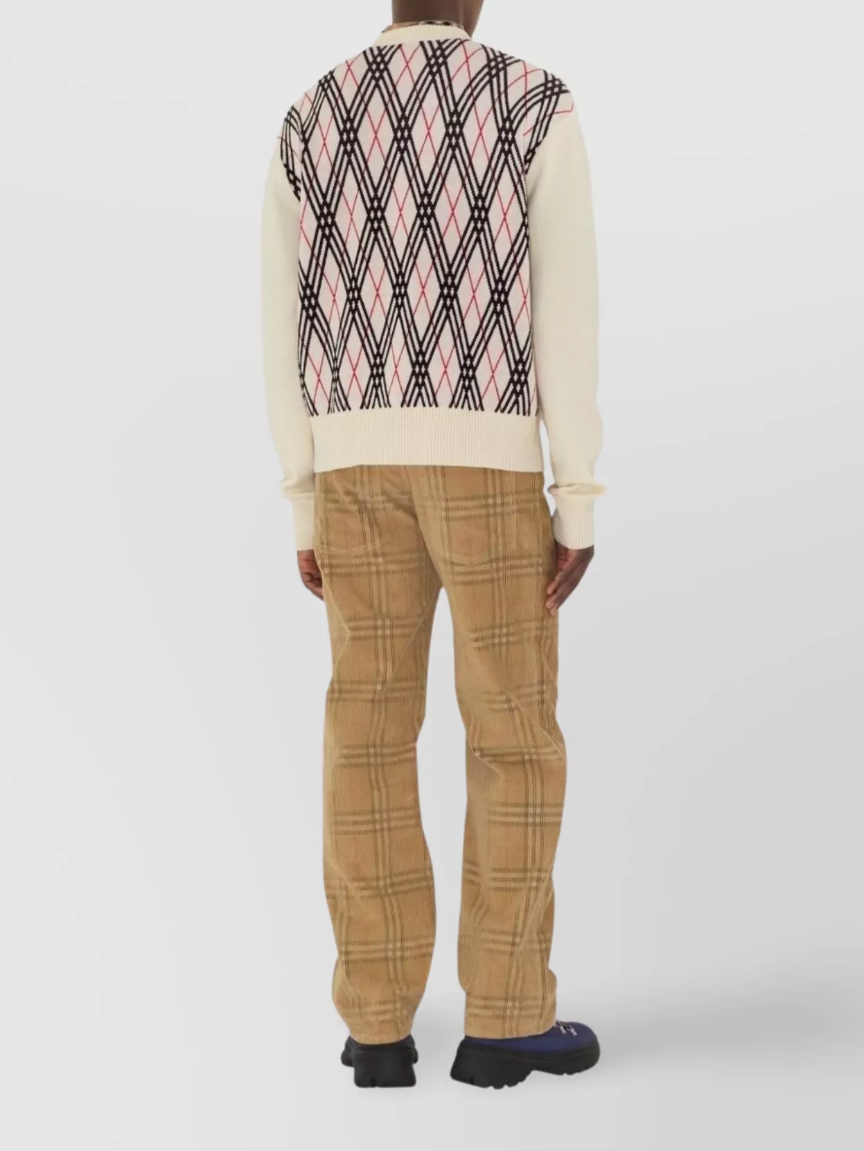 Burberry Argyle Pattern Crew Neck Sweater