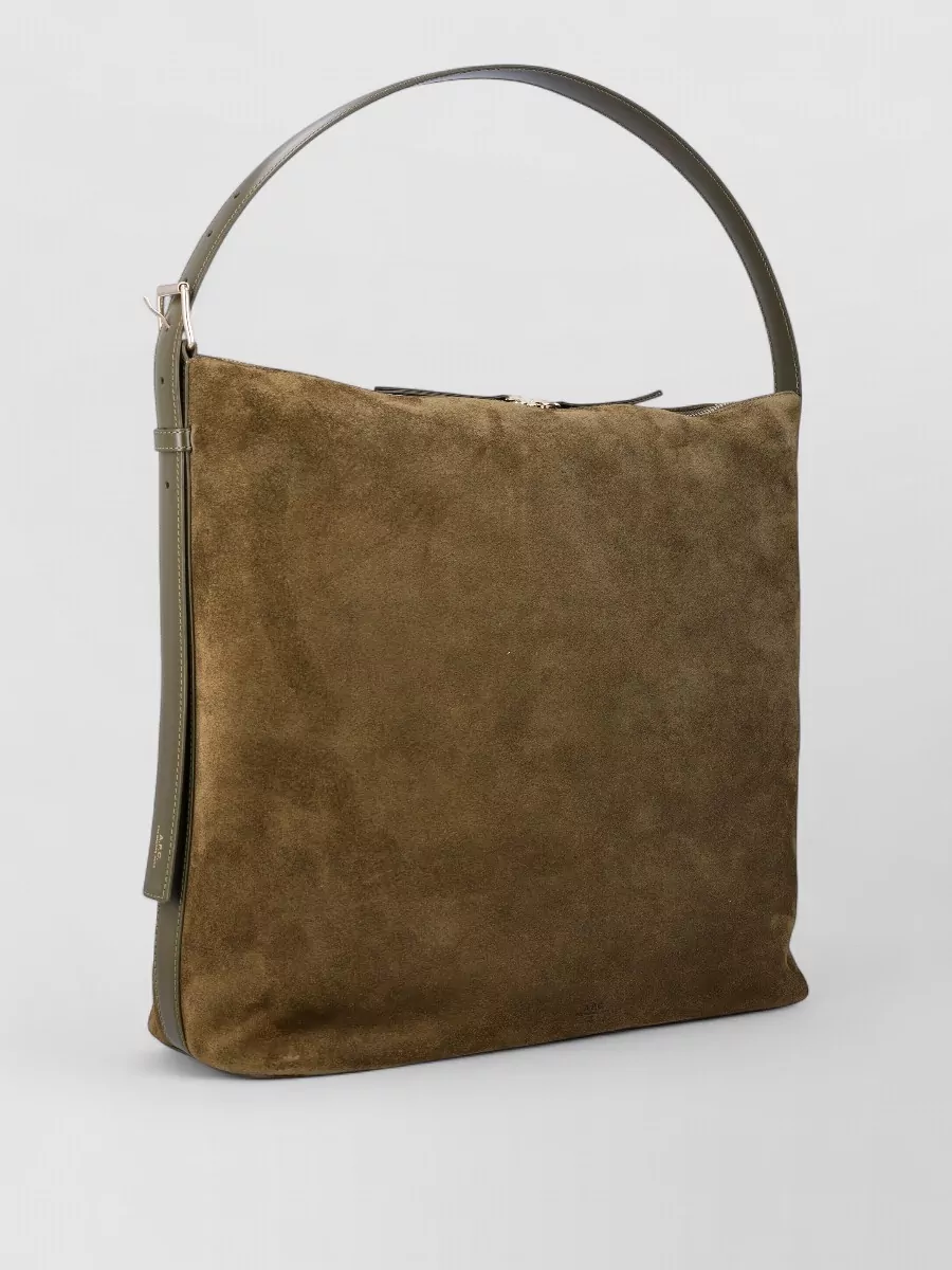 A.p.c. Vera Maxi Leather Shoulder Bag
