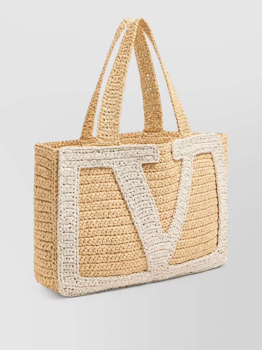Valentino Raffia Beach Bag