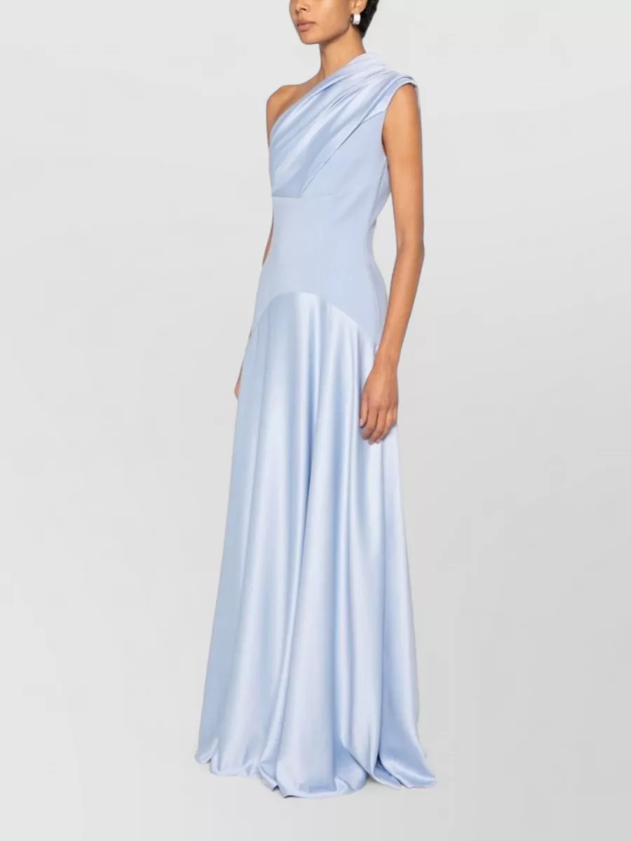 Solace London Draped One-Shoulder Sleeveless Maxi Dress