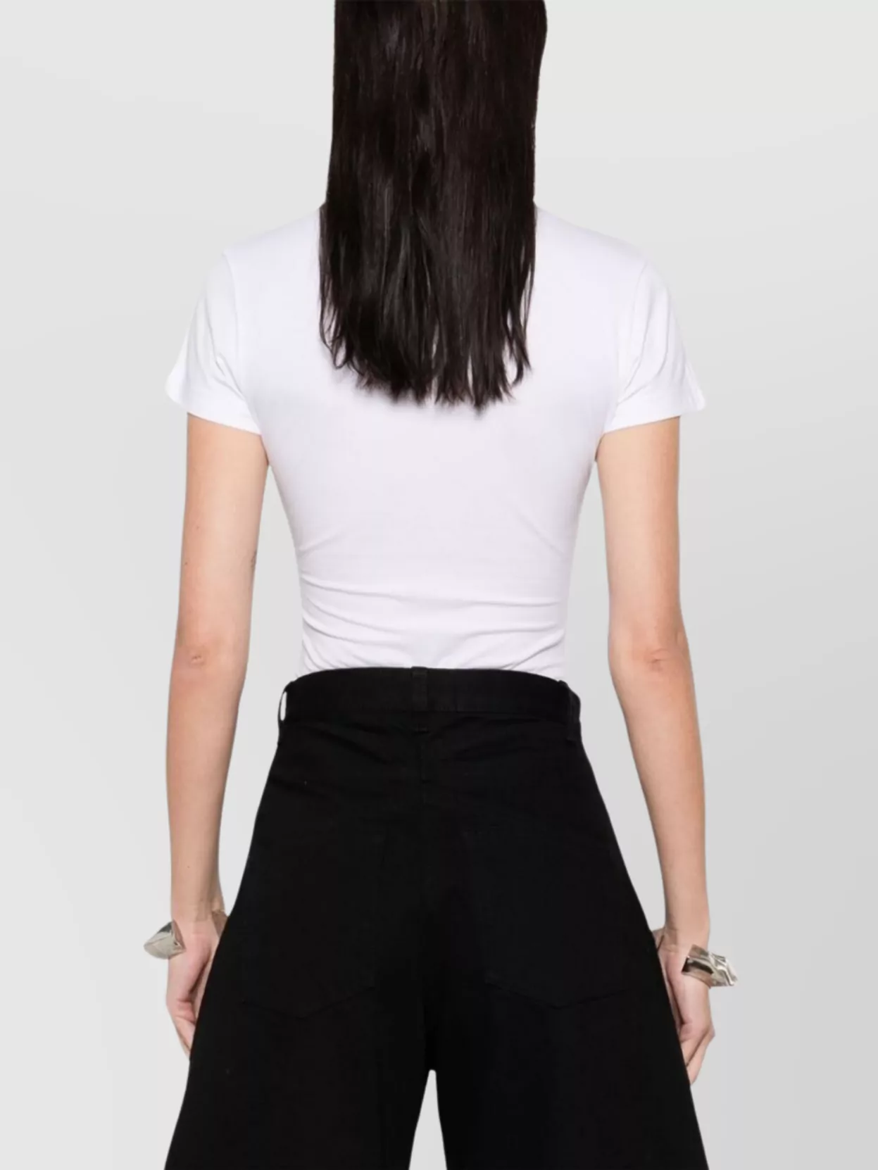 Alaïa Embroidered Logo Bodysuit T-shirt In White