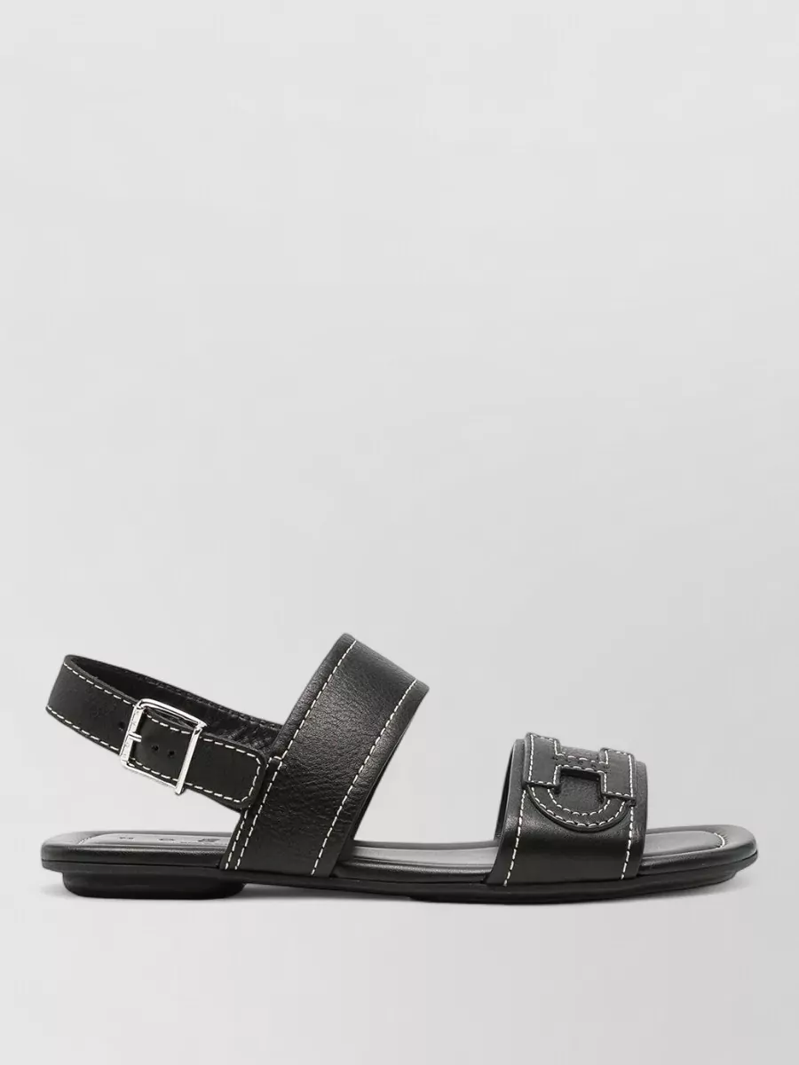 Hogan Leather Ankle-Strap Sandals