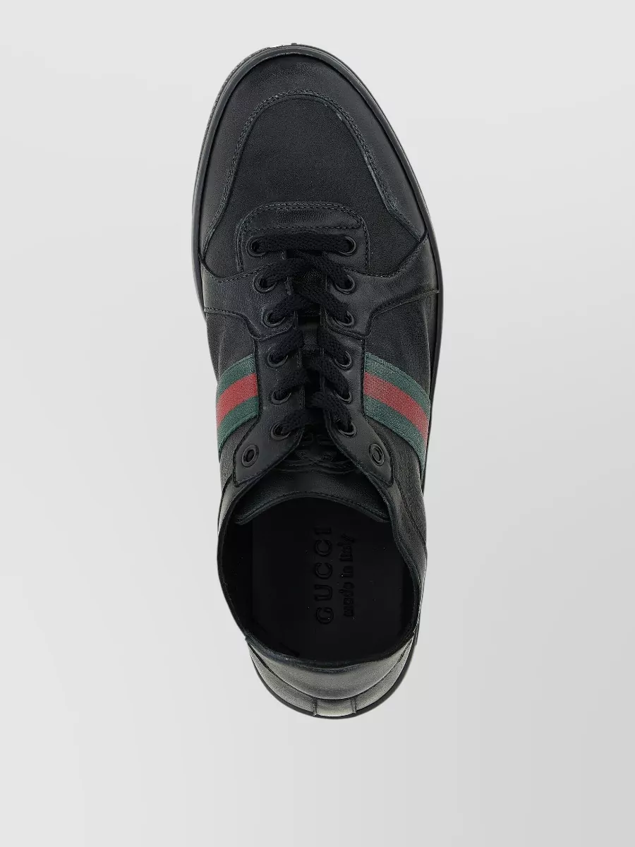 Gucci Leather Lace-Up Sneakers