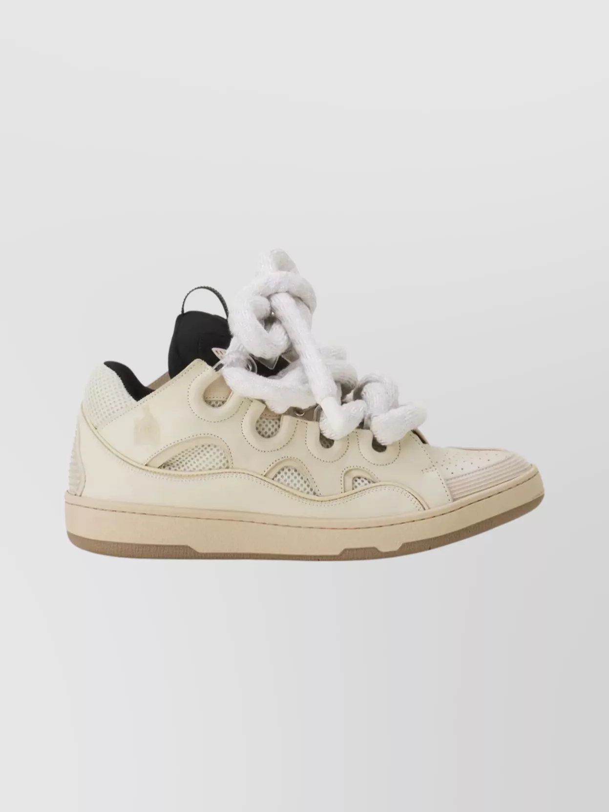 Lanvin Leather Sneakers With Snake Laces And Chunky Sole