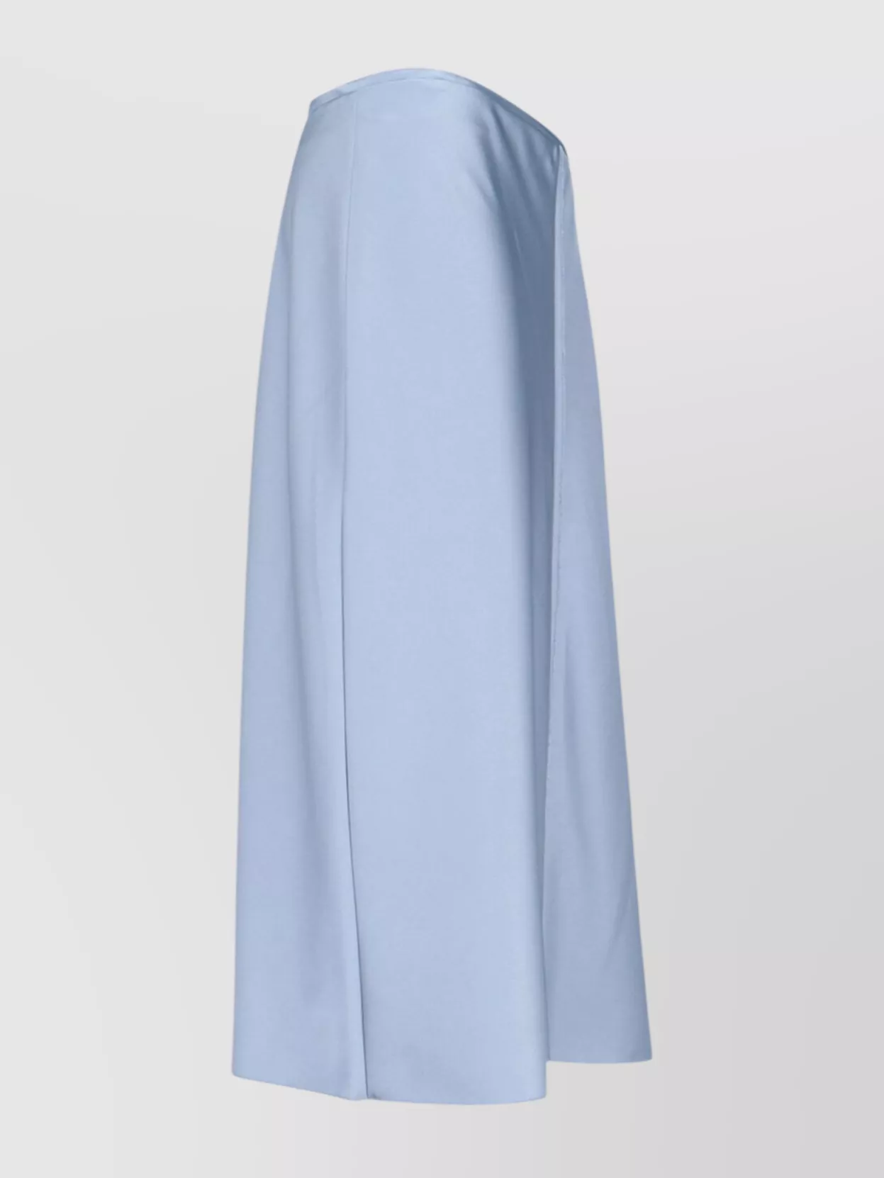 Ami Alexandre Mattiussi Midi Skirt With Seam Detailing And Side Slit In Blue