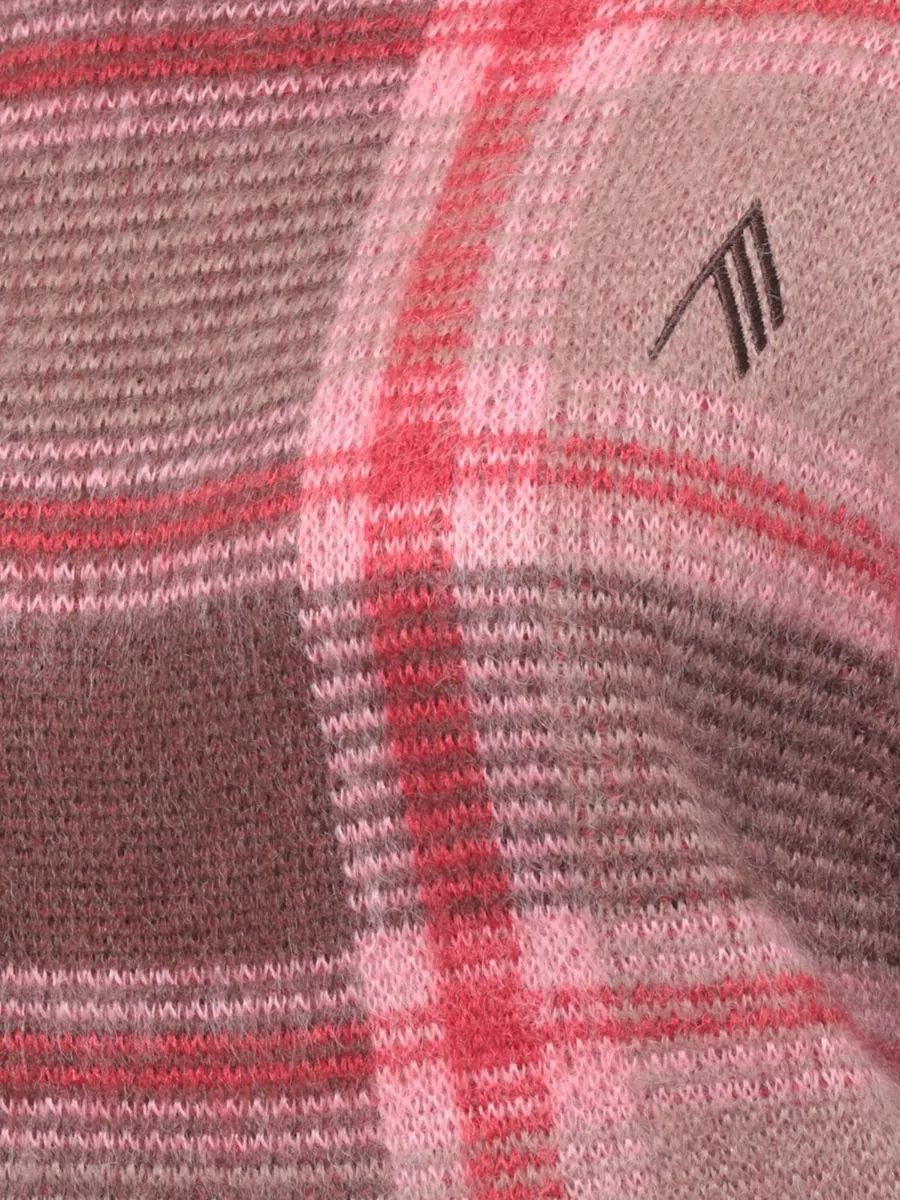 The Attico Mohair Checked Crewneck Sweater