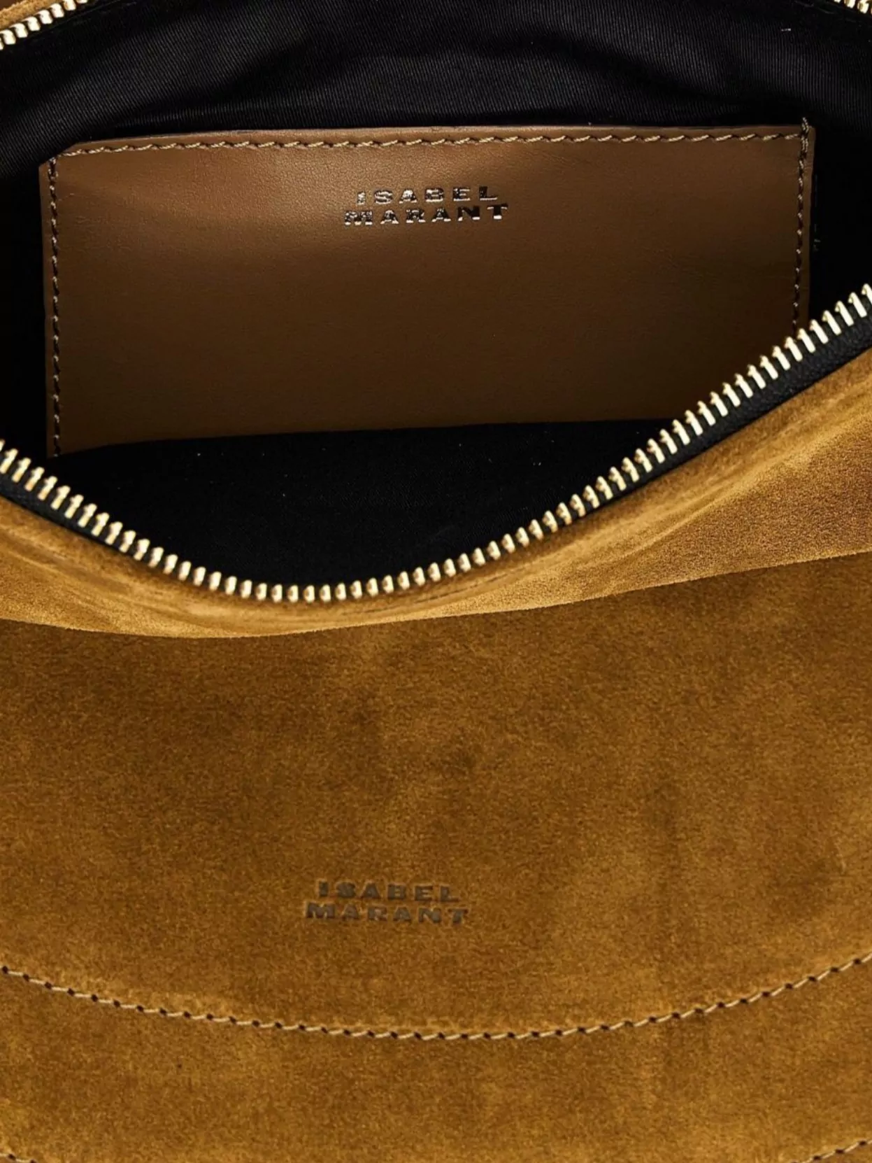 Isabel Marant Zipped Studded Suede Shoulder Bag
