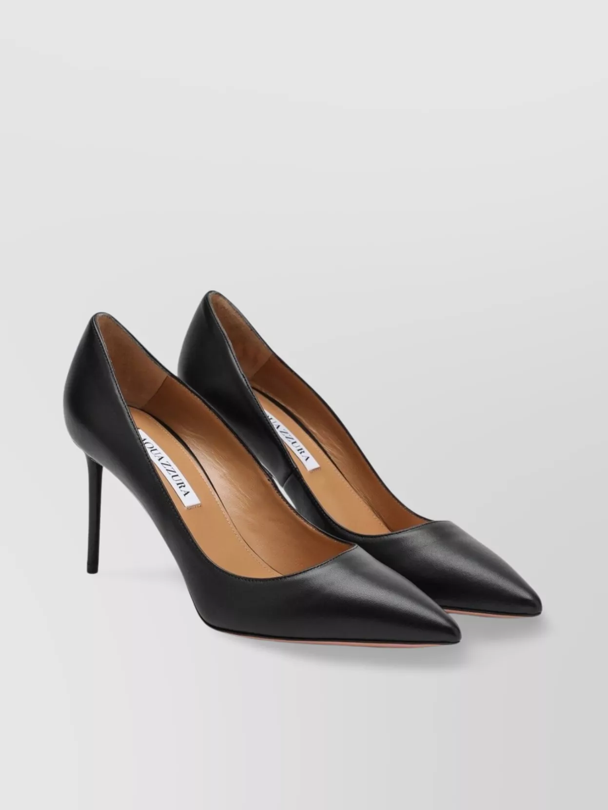 Aquazzura Leather Pointed Toe Stiletto Heel Pumps