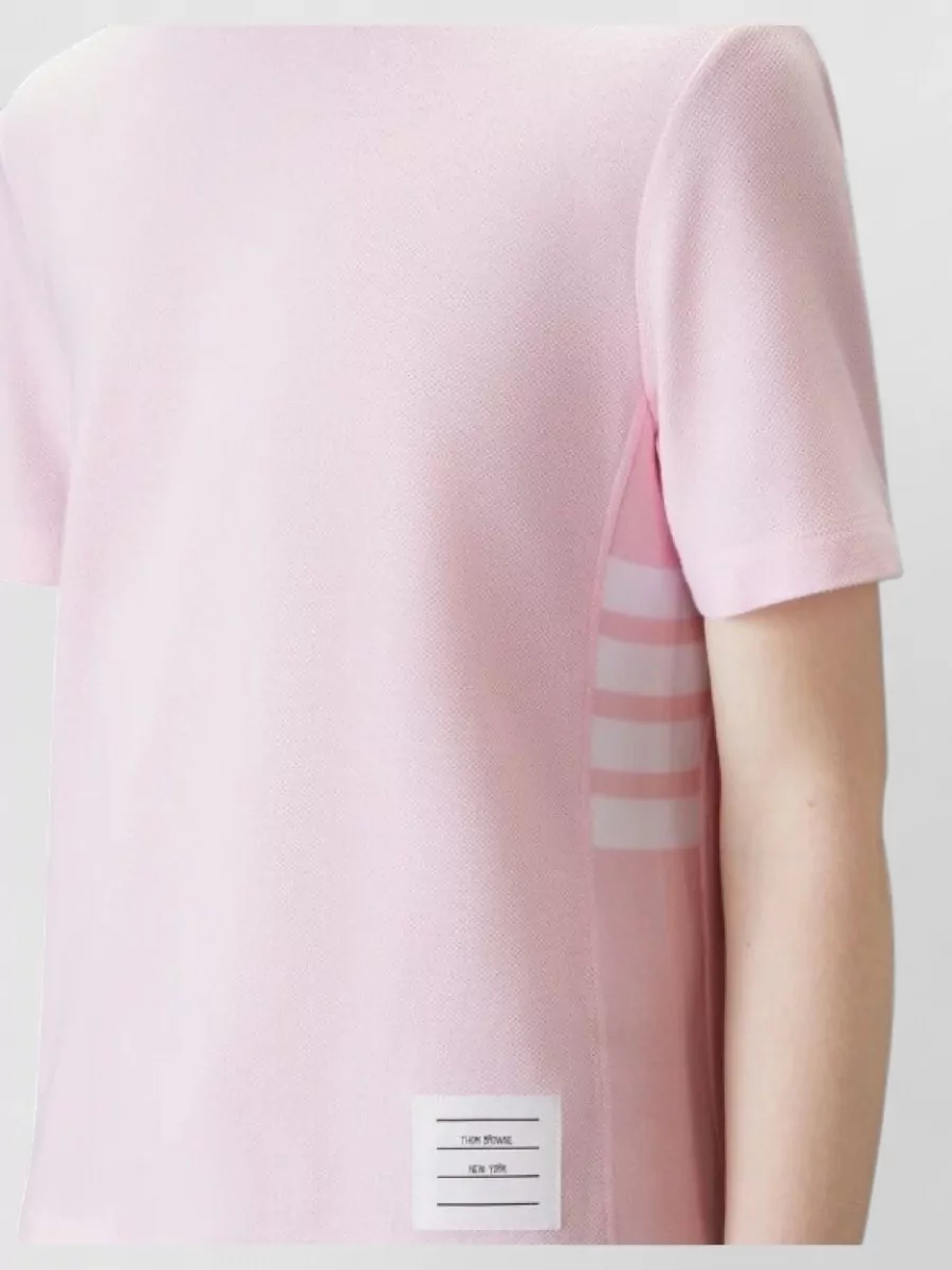 Thom Browne Short Sleeve T-Shirt Engineered 4 Bar Stripe