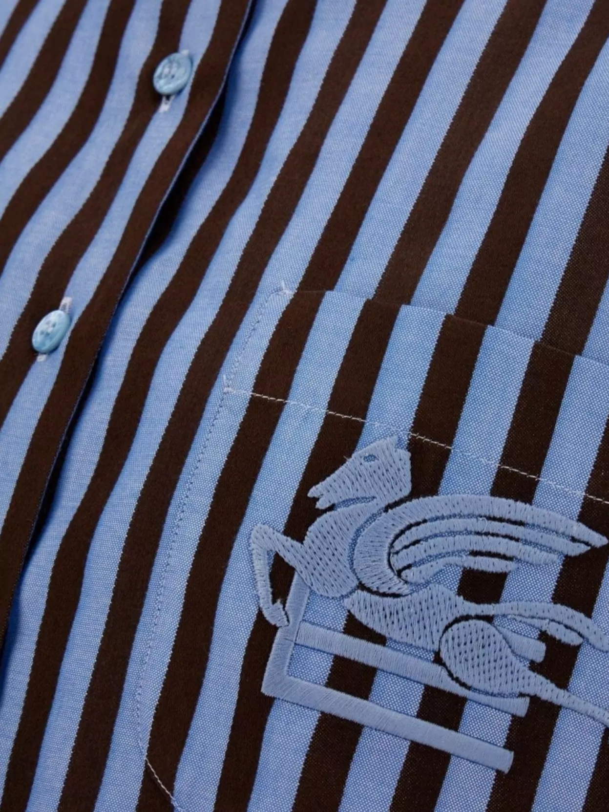 Etro Printed Cotton Blend Oversize Shirt
