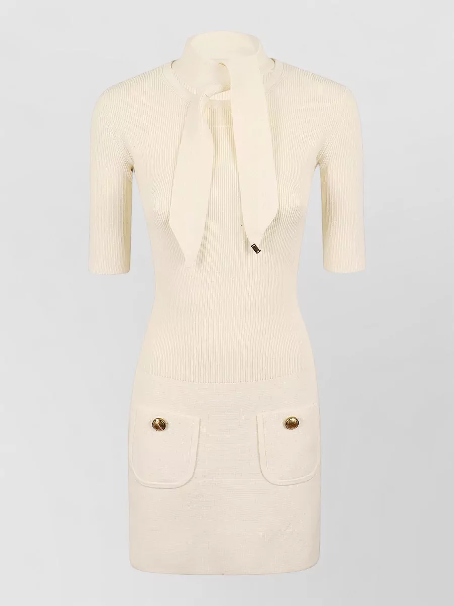 Elisabetta Franchi fine-knit fitted mini dress