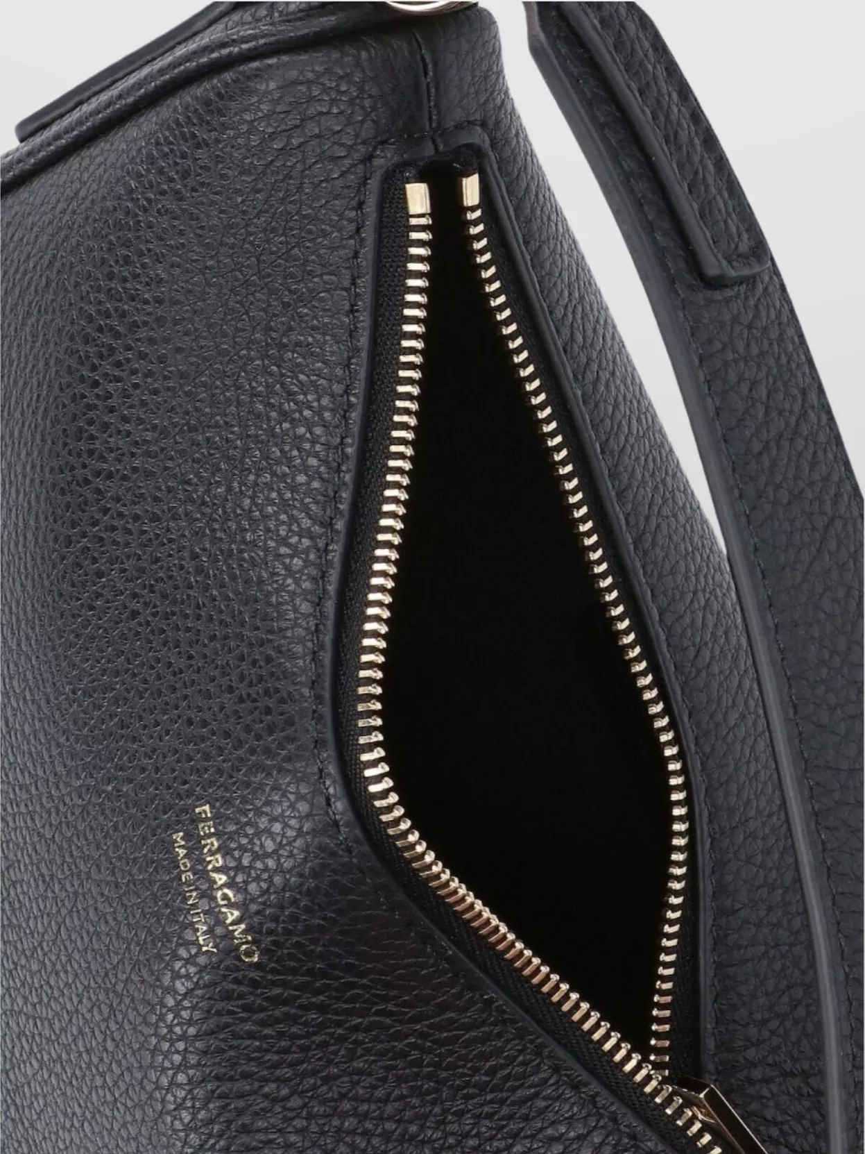 Ferragamo Textured Top Handle Shoulder Bag