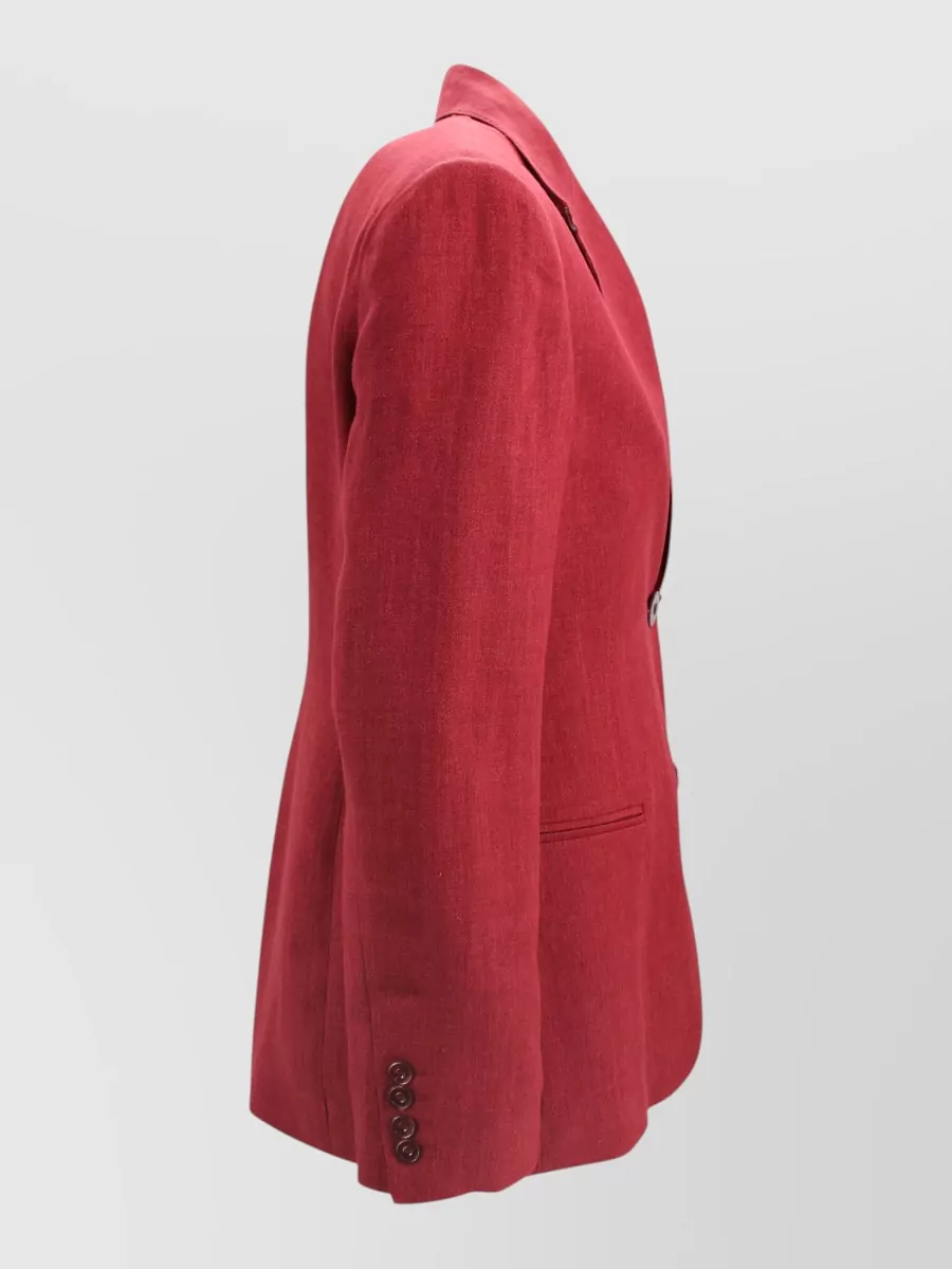 S Max Mara Linen Single-Breasted Blazer