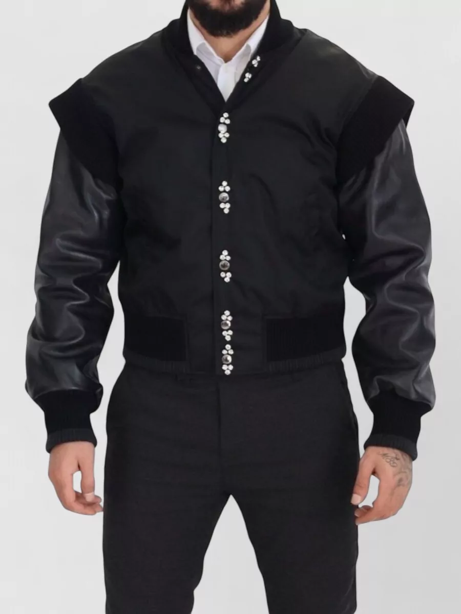 Dolce&Gabbana leather single-breasted coat