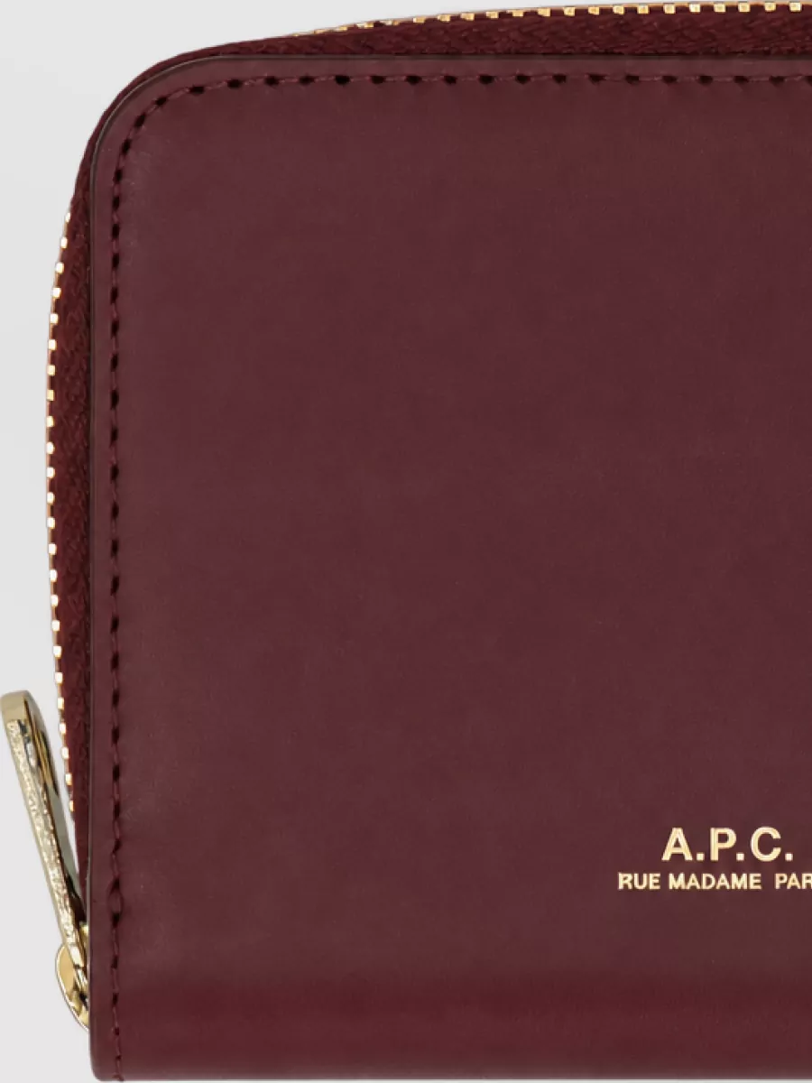 A.p.c. Leather Zip Wallet