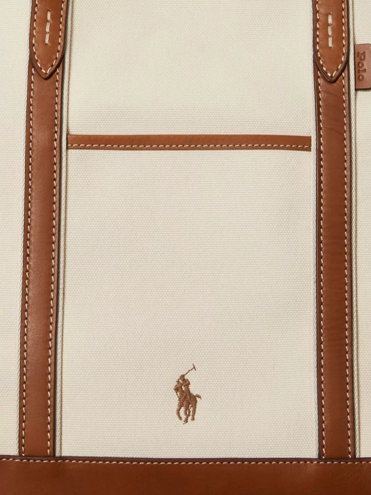 Polo Ralph Lauren Canvas And Leather Shoulder Bag