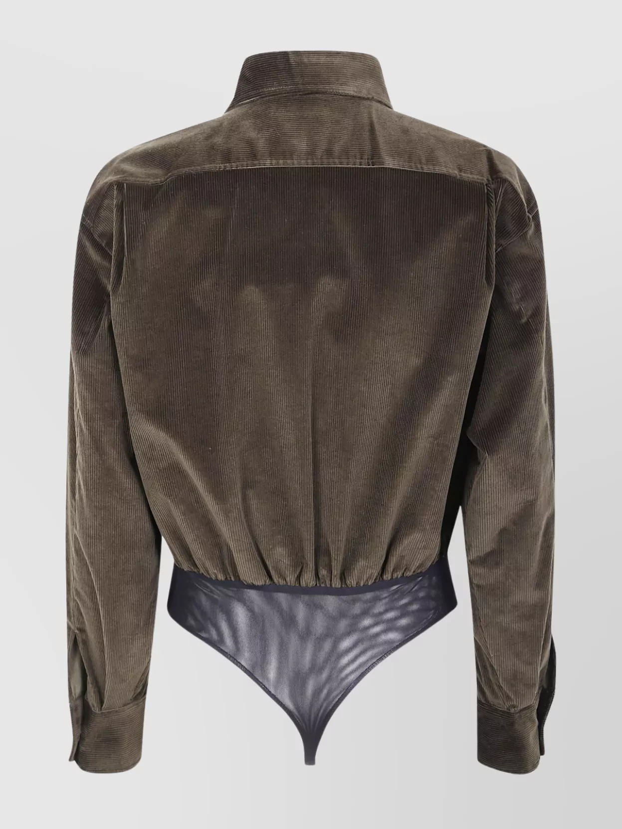 Max Mara Velvet Bodysuit Collared Neck