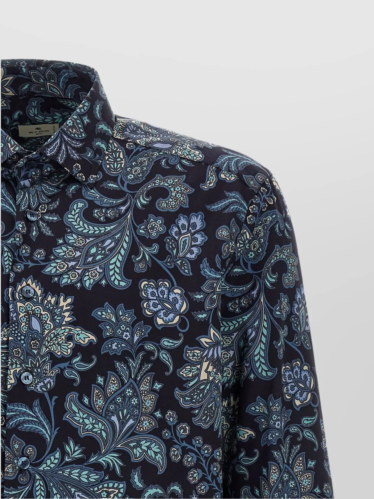 Etro Cotton Shirt With Floral Paisley Pattern