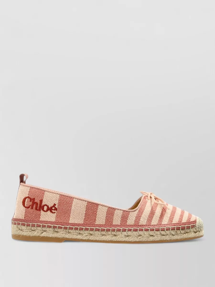 Chloé Striped Espadrille Ballerina Shoes