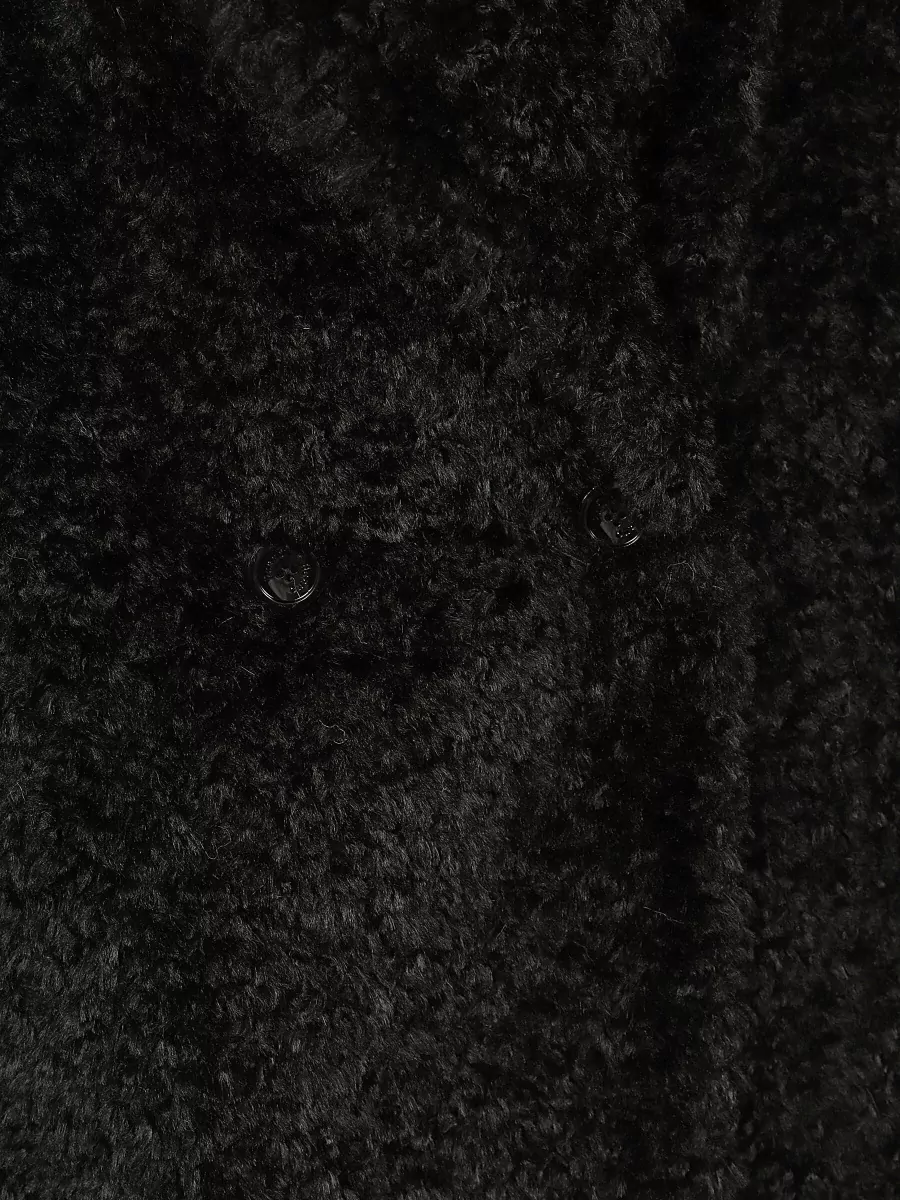 Herno Curly Faux Fur Double-Breasted Coat