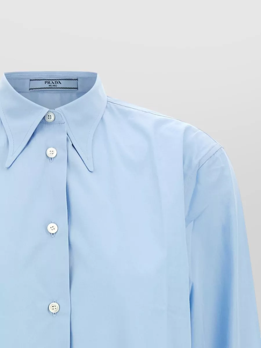 Prada Cotton Poplin Pleated Shirt