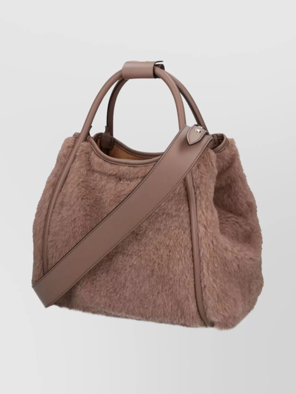 Max Mara Textured Shoulder Bag Detachable Strap