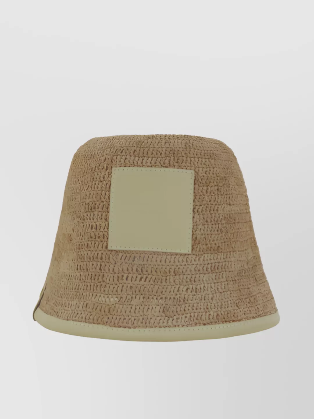 Shop Jacquemus Soli Bucket Hat Leather Patch