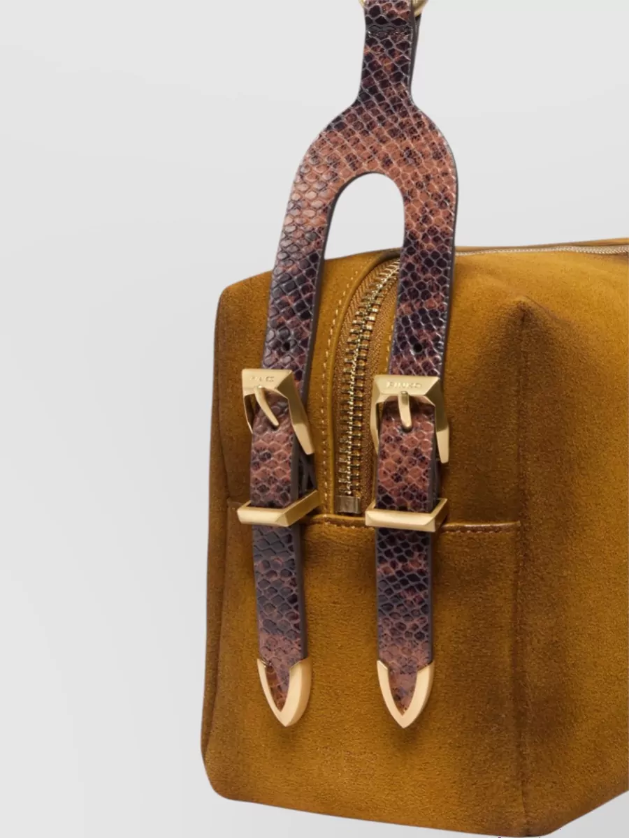 Pinko Love Bag Classic Suede Clutch Bag