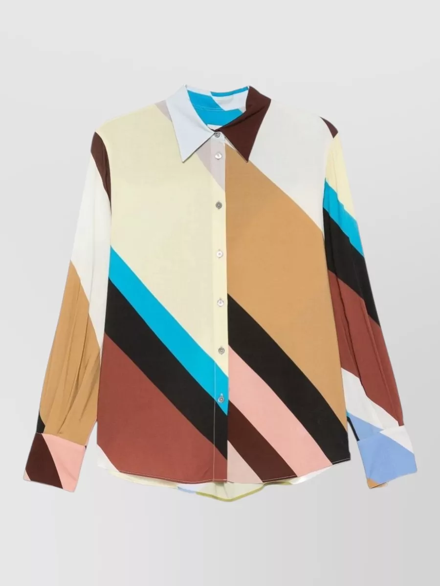 Paul Smith geometric print long sleeve shirt