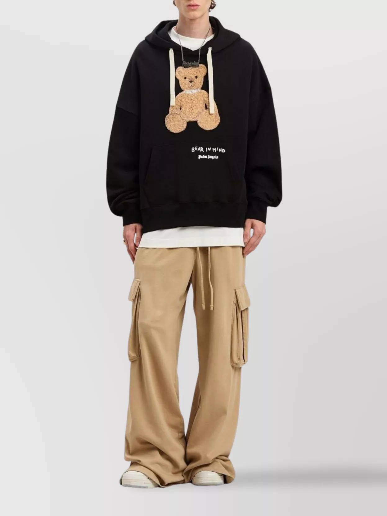 Palm Angels Mindful Bear Cotton Hoodie