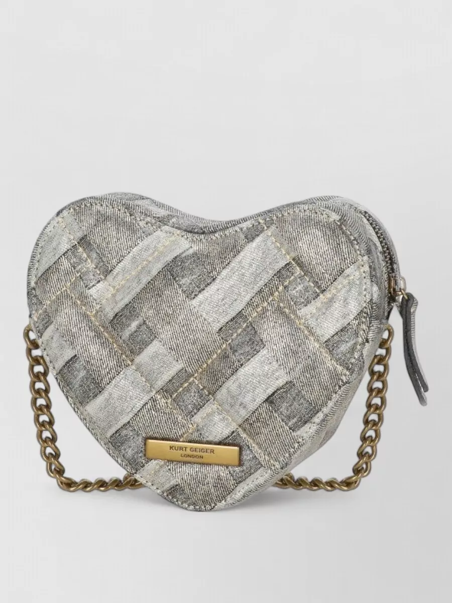 Kurt Geiger Shoulder Bag Chain Strap Heart Shape