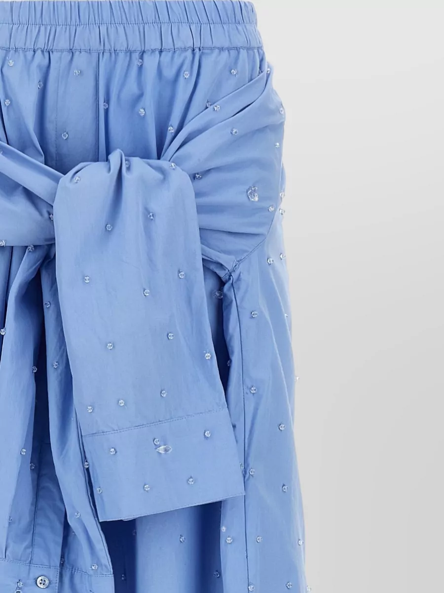 Giuseppe Di Morabito Wide Leg Trousers Embellished Hem Tailored Cut