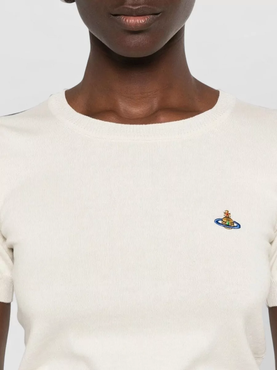 Vivienne Westwood Cashmere-Blend Ribbed Short-Sleeve Top