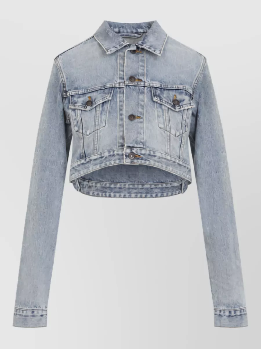 Balenciaga Cropped Denim Jacket