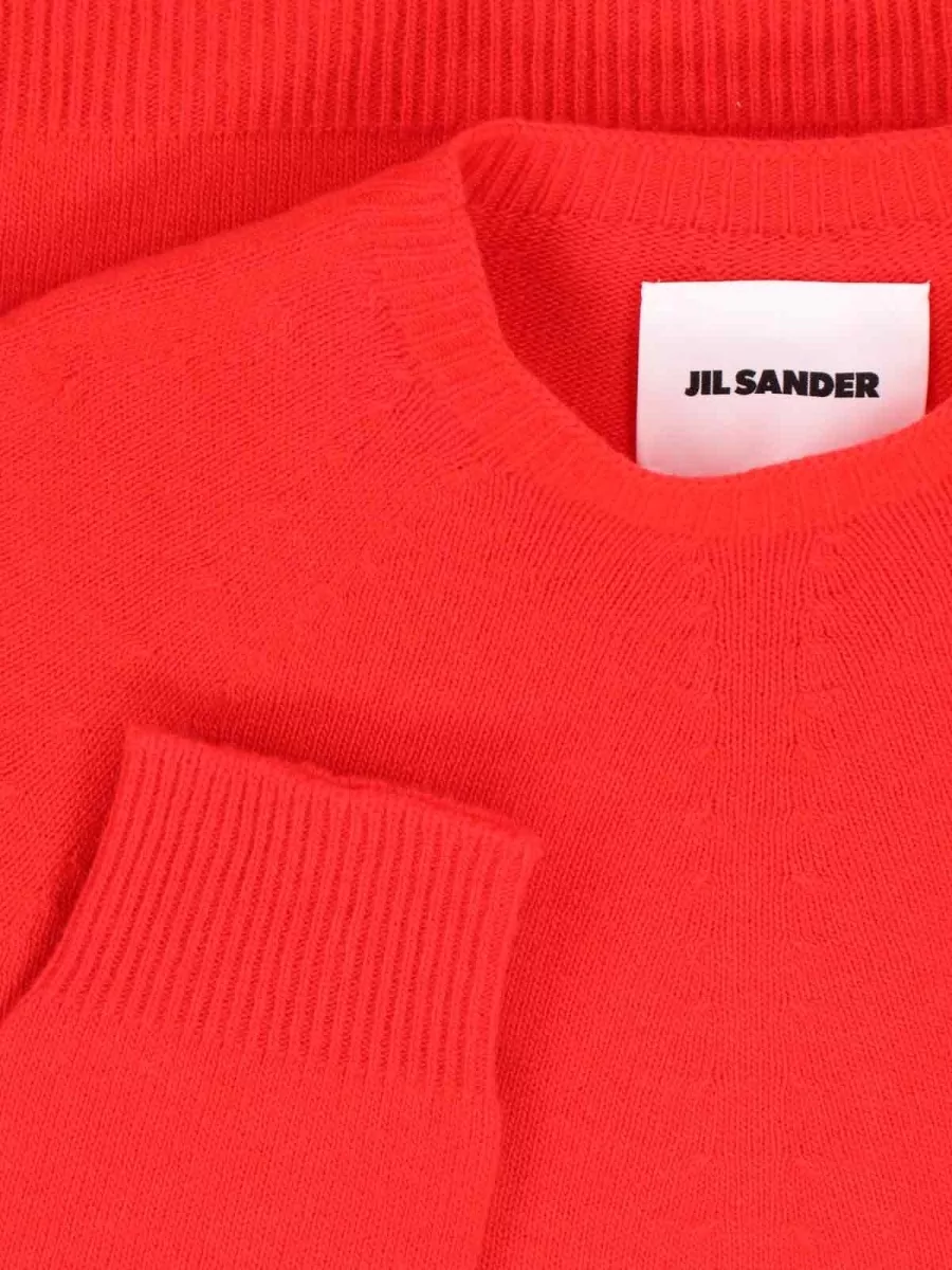 Jil Sander Crew Neck Sweater Ribbed Cuffs Hem
