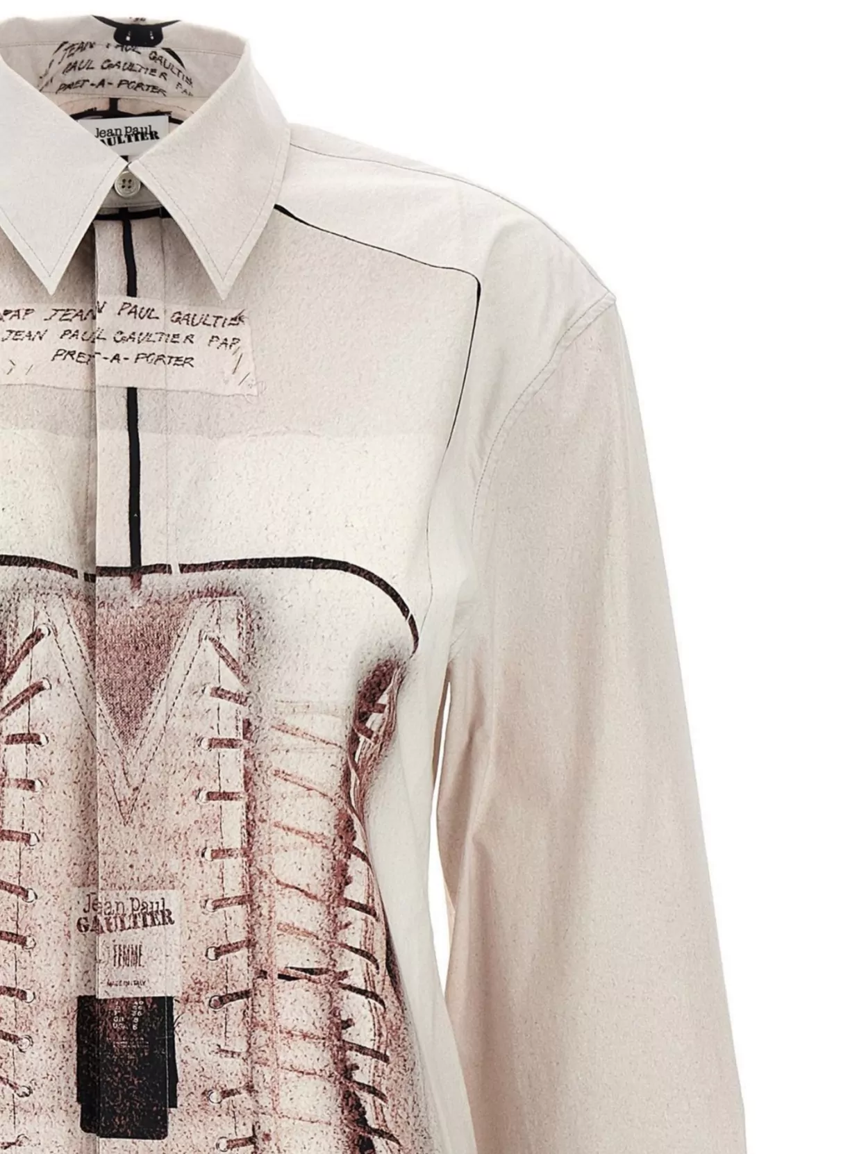 Shop Jean Paul Gaultier 'the Optical Illusion Corset' Shirt