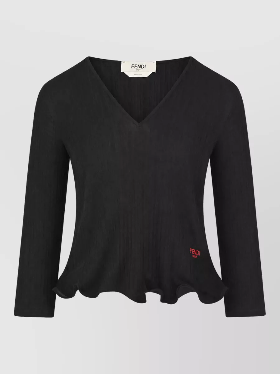 Fendi Virgin Wool Knitted Top