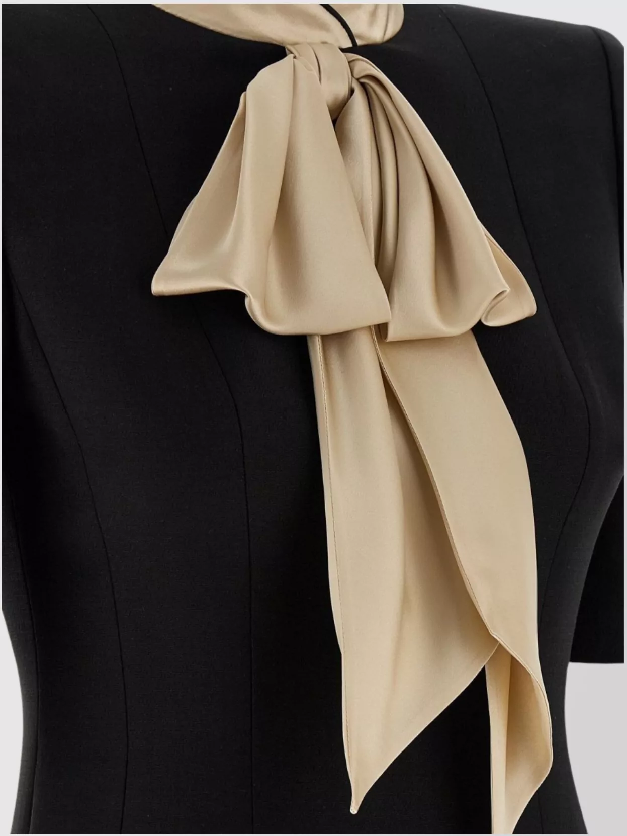 Valentino Garavani Wool And Silk Dress Dresses Black In Black