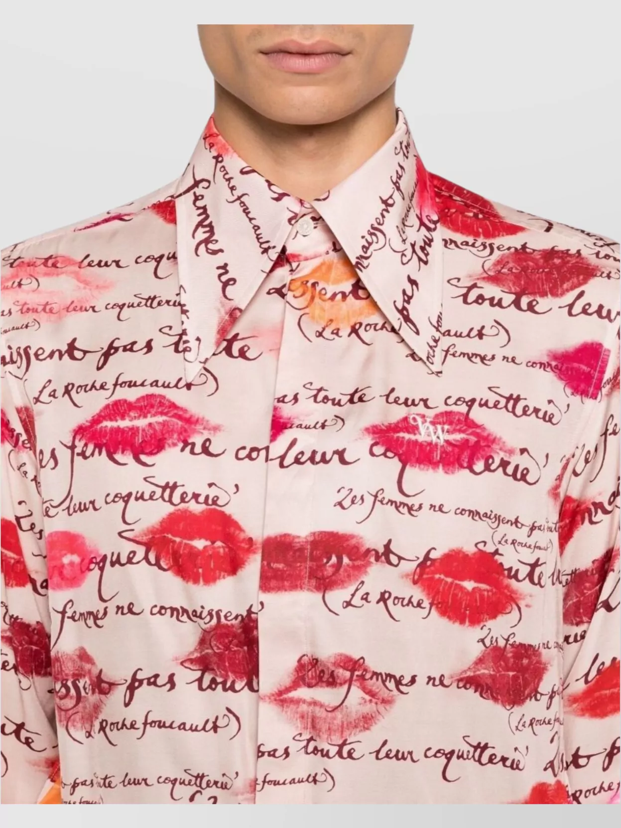 Vivienne Westwood Long Sleeve Shirt With Lips And Script Print